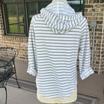 kim rogers Hoodie Gray White Stripe Jacket Cotton Photo 5