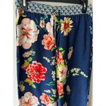 Johnny Was NWOT  Floral Border Side Split Leg Pants Size S Photo 2