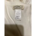 l*space  White Ribbed Ruched Tank Midi Dress L G Photo 5