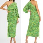 Alemais Phyllis Asymmetric Dress Green Organic Cotton Sz 8 US 4 Photo 1