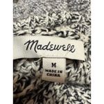 Madewell  Wide Rib Black White Marled Long Sleeve Turtleneck Sweater Top Size M Photo 3