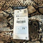 ZARA NWT Animal Print Snakeskin Chiffon Wrap Blouse Long Sleeve Top Size XS Photo 5