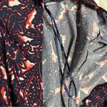 JustFab Women’s  Short Sleeve Floral Paisley Print Wrap Dress Size 2XL Navy & Red Photo 8