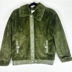 Avec Les Filles Anthropologie  Verdant Faux Fur Jacket Size Small Greenc Photo 1