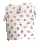 Forever 21  White Pink Donut Graphic Print Short Sleeve Shirt Size Medium Photo 1