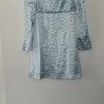 Choosy Light Blue Satin Polka Dot Dress Size Small Photo 2