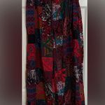 Colorful Patchwork Maxi Skirt Red Size L Photo 0