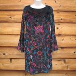 ECI NWT Black Multi Velvet Dress Photo 2