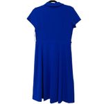 Shelby & Palmer  women’s size 8 vibrant blue button front dress cutout sides NWT Photo 1