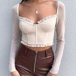 ThatsSoFetch Mesh Sleeve Corset Top Photo 0