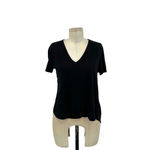 Veronica Beard Cindy V Neck High Low Tee In Black Size Small Photo 2