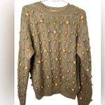 Moda  International Pom Pom Sweater with Knit Rosettes Photo 0