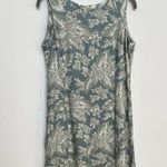 Van Heusen Vintage Palm Tree Seafoam Sleeveless Cream Sheath Dress Women's 8 Photo 5