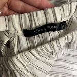 Doe & Rae Brown And White Striped Strapless Flowy Shirt Photo 5