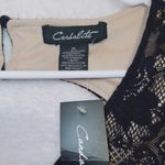 Candalite NWT Black Lace Overlay Nude Lined Sleeveless Fit & Flare Party Dress Photo 2