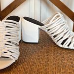 Rebecca Minkoff white knotted strapāblock heel sandals 6 Photo 9