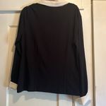 Nic+Zoe  | Black Long Sleeved V-Neck Blouse Size XL Photo 4
