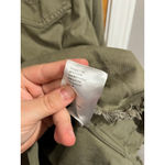 Free People Moonchild Distressed Boho Green Button Down Shacket Size Medium Photo 3