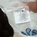 Mud Pie  White Blouse with Blue Embroidery Photo 8