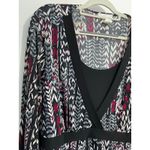 Dress Barn Y2K  Blouse Plus Size 2X Abstract Bell Sleeve Whimsygoth Office Siren Photo 2