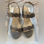 Touch Ups NEW Silver Moxie Wedge Sandal Heel Wedding Prom Formal 9.5 $70 Photo 3