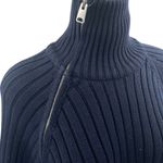 ZARA  Womens Black Ribbed Knit Long Sleeve Turtleneck Pullover Sweater Top Size M Photo 2