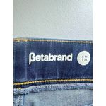 Betabrand  Jeans Womens 1X Blue Dark Wash Stretch Pull On Straight High Rise Photo 6