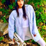 Free People  Light As A Feather Packable Ice Gray Tunic Liner Size Small Photo 0