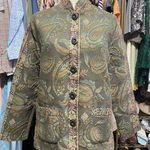 Koret Blazer jacket Vintage Green Paisley Size PM Petite Medium Photo 0