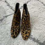 Revolve RAYE Ivy Pony Hair Booties in Dark Tan Leopard 6 Ankle Block Heel Black Photo 5