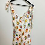 ASTR  the Label Allexina Printed Tie Shoulder Midi Dress in Ivory Fruit Cocktail Photo 8