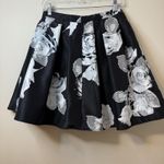 Sequin Hearts Women's Black Floral Pleated Fit & Flare Skirt W/Crinoline Sz 9 # Photo 3