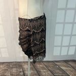Free People NWT Zoey black lace nude lined ruched mini skirt size 12 Photo 8