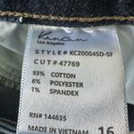 KanCan USA Kancan Women’s size 16 dark wash boot cut denim jeans Photo 2