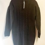 525 America Black Cable Knit Sweater Dress Sz M NWT – Puff Sleeve, Cozy Chic Size M Photo 0