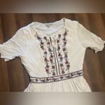 Stevie Hender  Cream and Purple Ruffled Tiered Sundress Photo 3