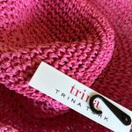 Trina Turk NWT  raffia crochet Pink  bucket hat Photo 3