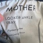 MOTHER Denim MOTHER Looker Ankle Fray Dark Wash Distressed Raw Hem Skinny Leg Jeans Size 25 Photo 5