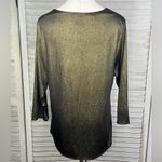 Thalia Sodi Gold Metallic Wrap Front Blouse-XL Photo 1