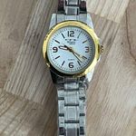 Milano Expressions Ladies Watch Stainless Bracelet White Dial Gold Tone Hands Photo 2