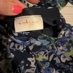 Embrace  Blue Floral Womens Stretch Cute Romper Dress Photo 4