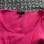 Forever 21 Pink Ribbed Knit Sweater Top Photo 4
