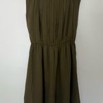 Alice + Olivia  Josie 100% Silk Blouson dress small olive green Photo 3