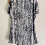 Olivia Blu Snakeskin Print Cold Shoulder Blouse Photo 5