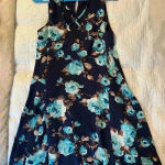 Altar'd State Altar’d State‎ navy blue flower dress Woman’s size L large Lined Summer short Photo 8