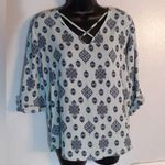 Pink republic  blue criss cross blouse Photo 0