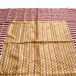 Calvin Klein  Red Tan Beige Vintage Silk Japan Multi Square Stripe Scarf With Tag Photo 6