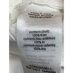 We Wore What  100% Linen Women's White Sleeveless Playsuit Overalls Romper Shorts L Photo 3