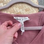 Apiece Apart  Mauve pink v neck sweater w/ puff‎ sleeve corset top Photo 2