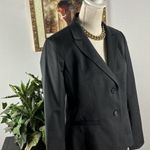 Ann Taylor  Women Jacket Gray 2 Pockets Lined Striped 6P Long Sleeve 2 Button Photo 5